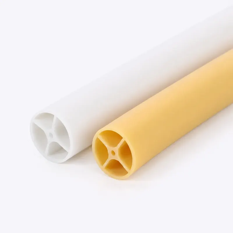 White and yellow ABS multi-cavity tubes with divided internal channels