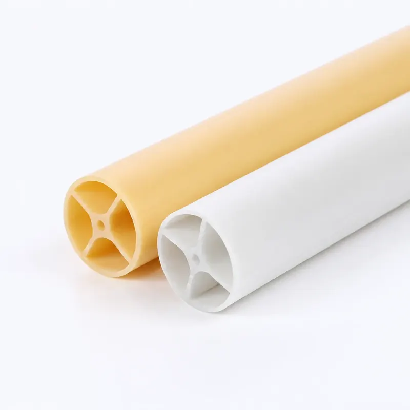 White and yellow multi-cavity ABS tubes in two sizes