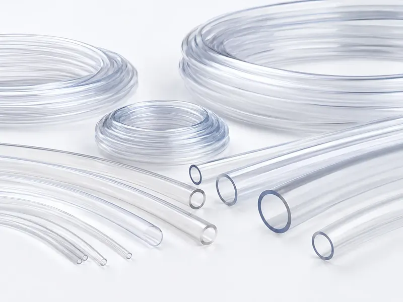 Transparent PVC flexible tubes in multiple diameters