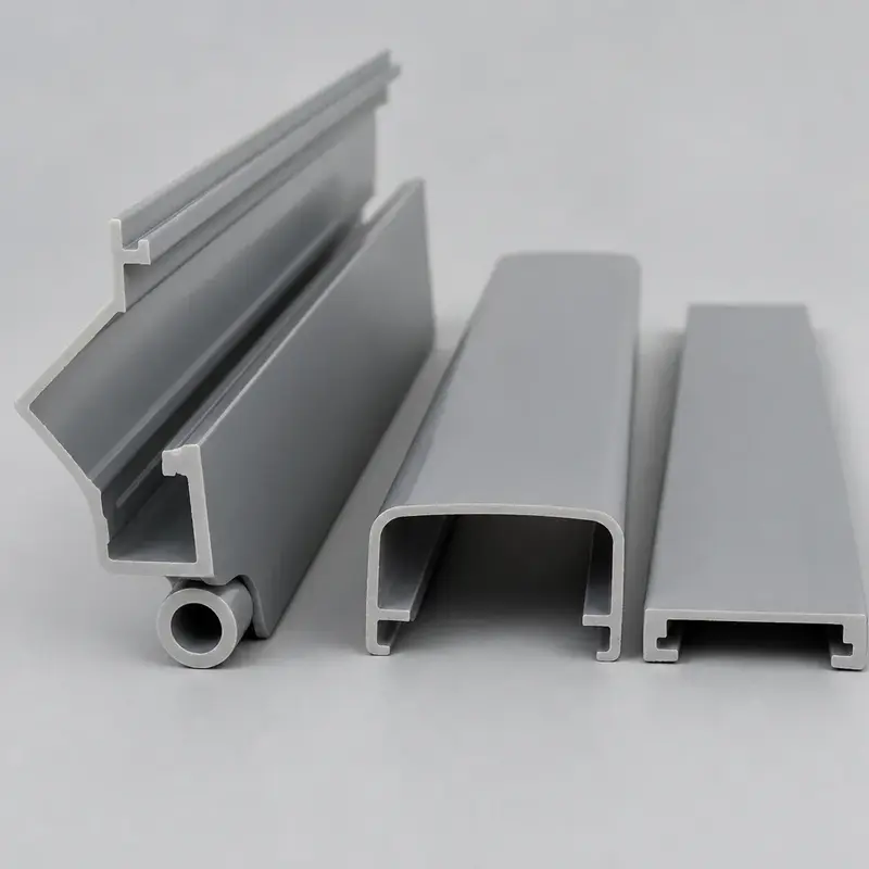 PVC lamp-cover extrusions showing several cross-sections