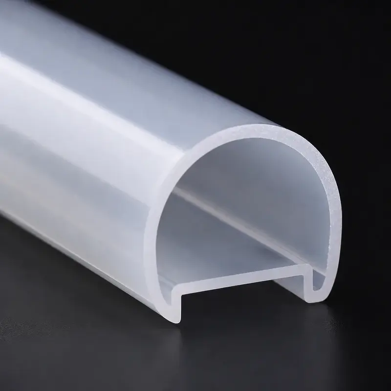 Close-up of a cut PC lamp-cover wall