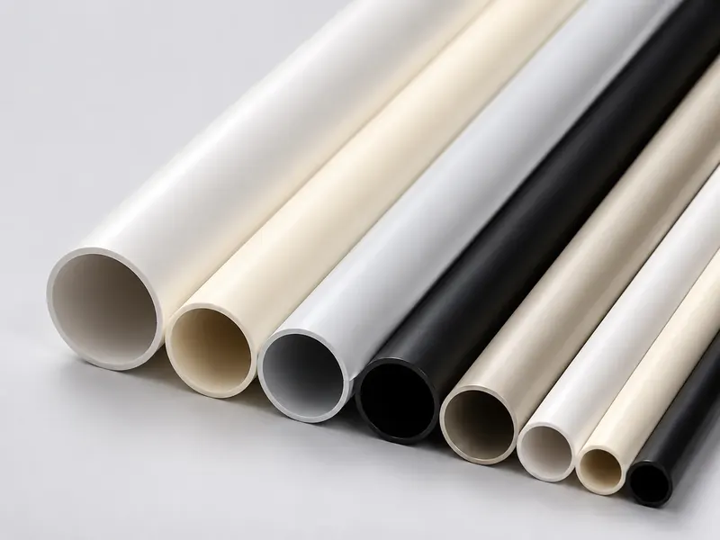 White black ivory and gray PP curtain rod tubes in multiple diameters