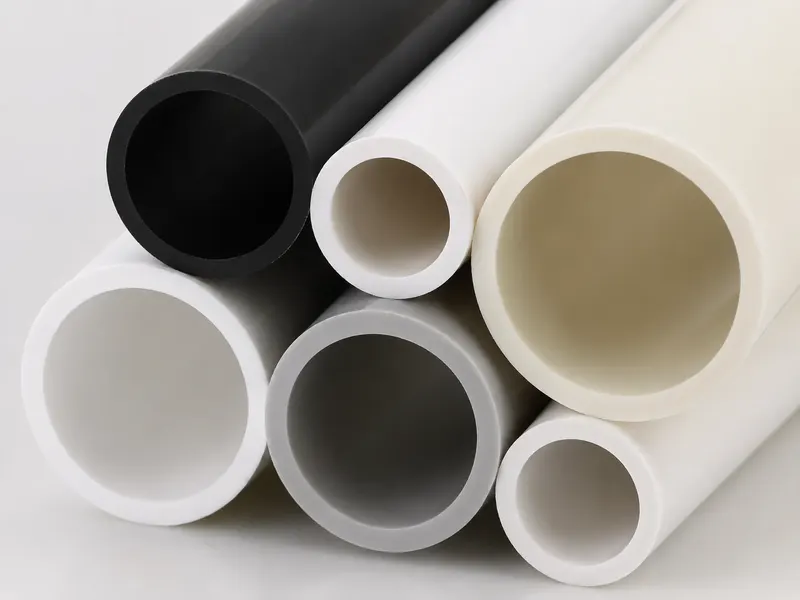 Custom PP curtain pole tube cross sections with different diameters and wall thicknesses