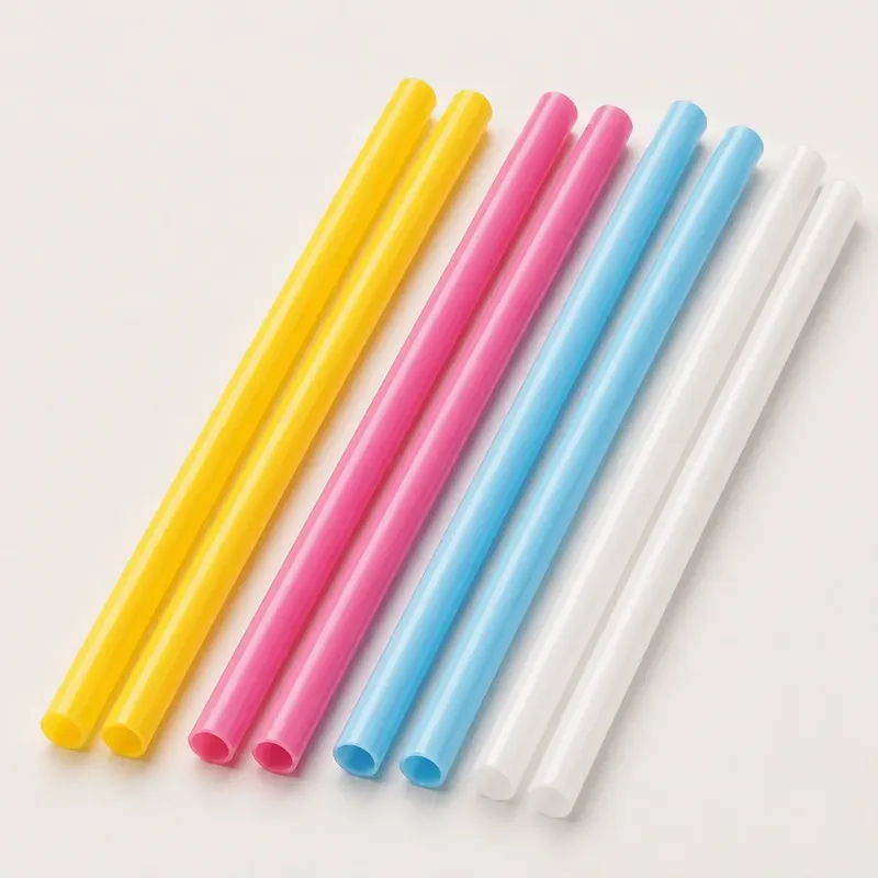 Custom colored PP drinking straws in multiple diameters